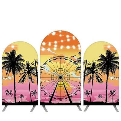 Aperturee Summer Beach Theme Coconut Birthday Arch Backdrop Kit | Chiara Arch Backdrop Diy | Diy Arch Backdrop Cover | Diy Ro...