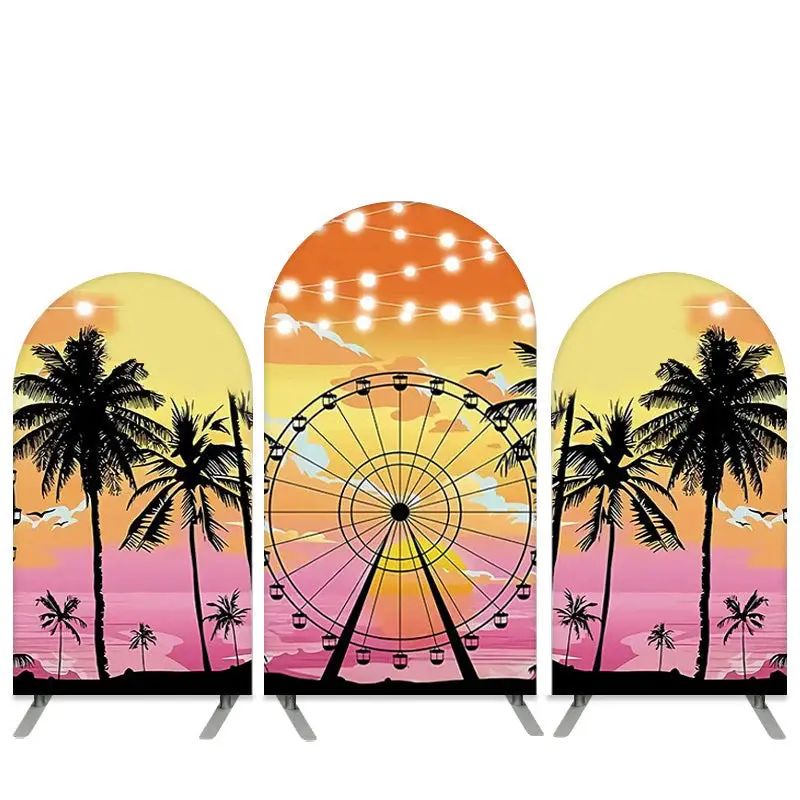 Aperturee Summer Beach Theme Coconut Birthday Arch Backdrop Kit | Chiara Arch Backdrop Diy | Diy Arch Backdrop Cover | Diy Ro...