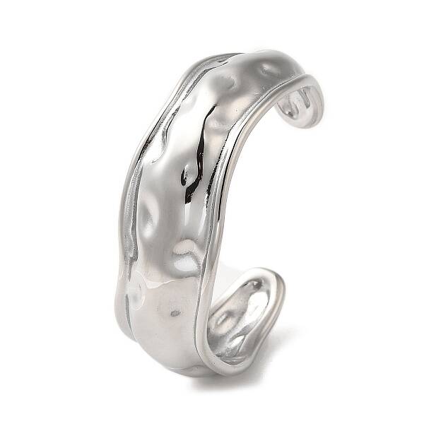 Non-Tarnish 304 Stainless Steel Textured Cuff Bangles