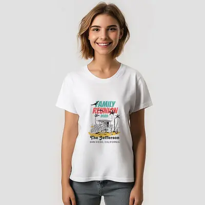 Family Reunion Retro Beach Vacation Custom T-Shirt