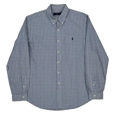 Ralph Lauren Checked Shirt - XL Navy Cotton