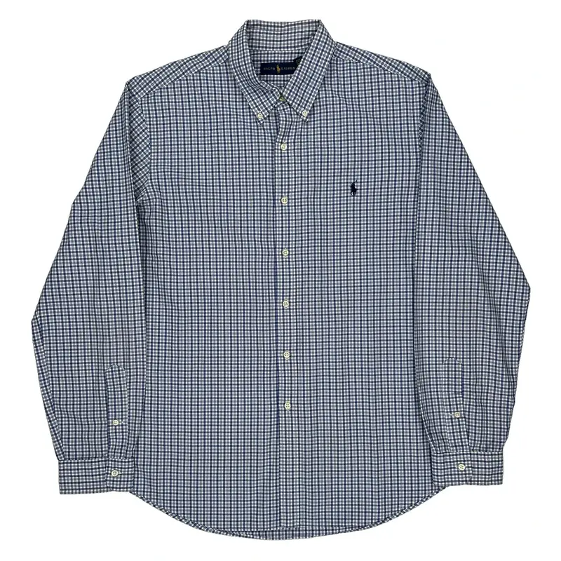 Ralph Lauren Checked Shirt - XL Navy Cotton