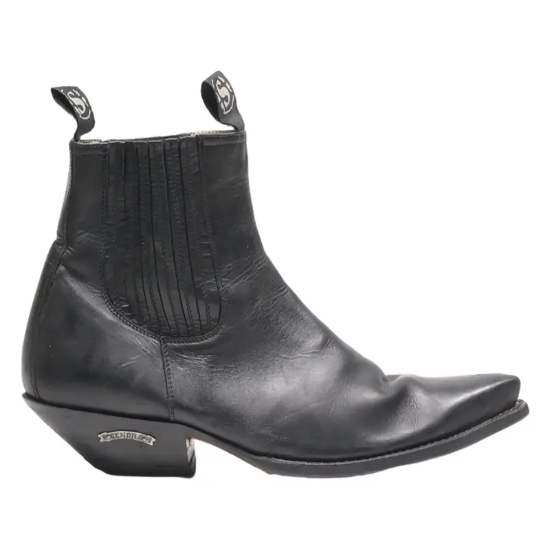 SENDRA Cowboy Boots Black Leather Mens UK 8