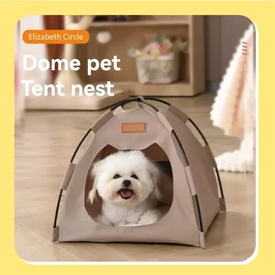 Foldable Pet Tent with Mat, Cat House, Cat Princess Tent House, Cute Tent for Cats, Puppies, Rabbits, Guinea Pigs, Portable I...
