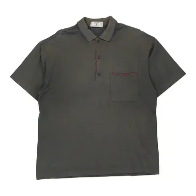 Valentino Polo Shirt - Large Khaki Cotton