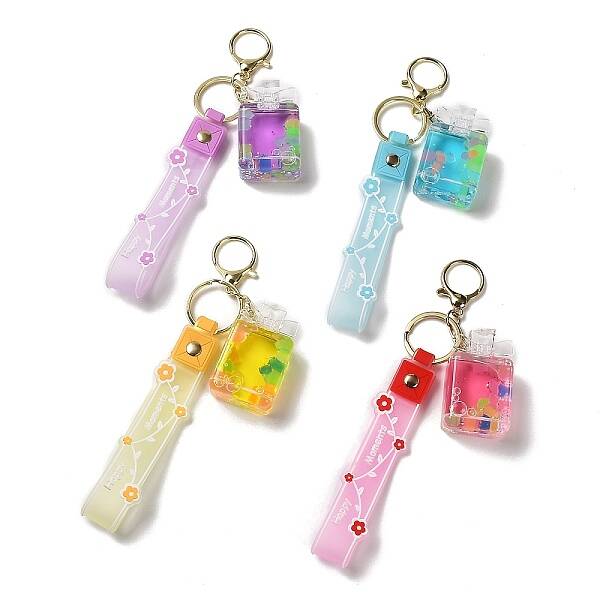 Perfume Bottle Acrylic Pendant Keychain Decoration