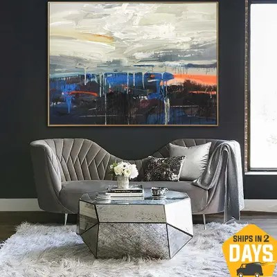 Extra Large Abstract Colorful Paintings On Canvas Original Expressionist Wall Art Textured Hand Painted Art | DEPTH OF NATURE...