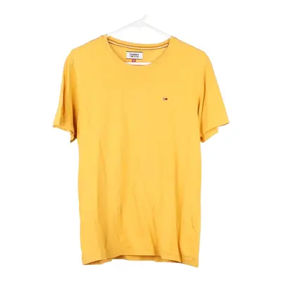 Tommy Jeans Spellout T-Shirt - Medium Yellow Cotton