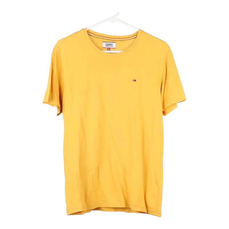 Tommy Jeans Spellout T-Shirt - Medium Yellow Cotton