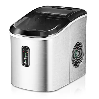 EUHOMY Ice Maker Machine Countertop, 26 lbs in 24 Hours, 9 Cubes in 8 Mins, Electric & Compact, with Scoop & Basket, Perfect ...