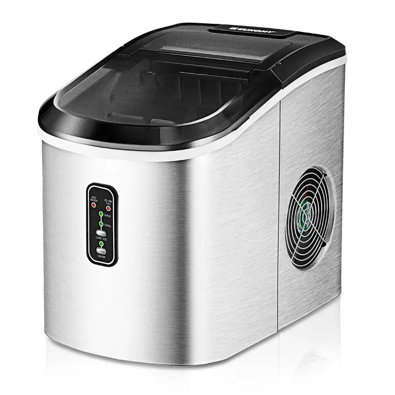 EUHOMY Ice Maker Machine Countertop, 26 lbs in 24 Hours, 9 Cubes in 8 Mins, Electric & Compact, with Scoop & Basket, Perfect ...
