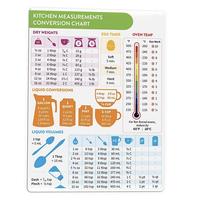Kitchen Conversion Chart Magnet, 1 Count Kitchen Measurement Conversion Chart Fridge Magnet, Cooking Measurements for Food, R...