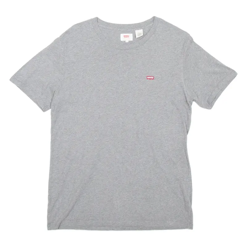 LEVI'S Mens T-Shirt Grey Crew Neck S