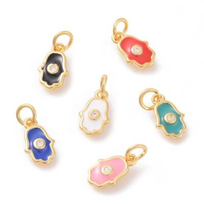 Brass Enamel Pendants