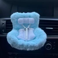 Labubi car doll seat with soft fluffy cushions, vent clips and tabletop stands, cute and practical doll seats, suitable for l...
