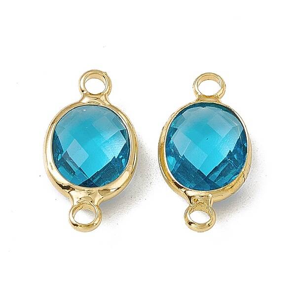 Transparent K9 Glass Connector Charms