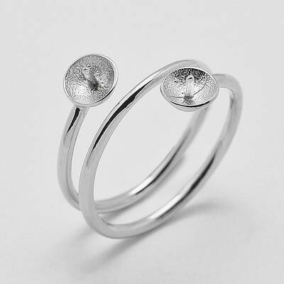 Anti-Tarnish Rhodium Plated 925 Sterling Silver Finger Ring Components