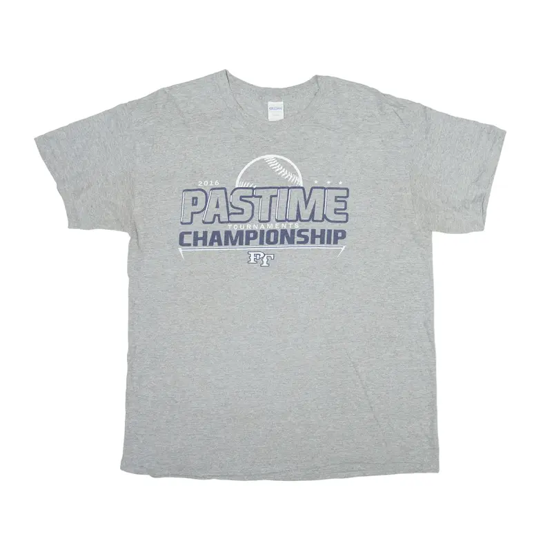GILDAN Pastime Tournaments Championship 2016 USA T-Shirt Grey Short Sleeve Mens L