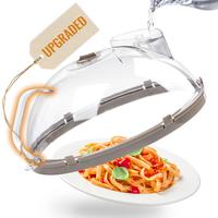 Gracenal Microwave Splatter Cover for Food, Upgraded Microwave Cover with Water Steamer, Integrated Handle, 10” Plate Cover...