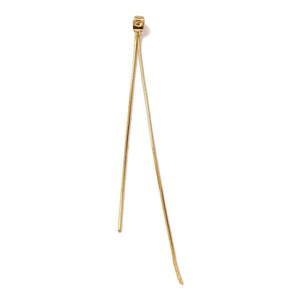 Brass Snake Chain Ear Nuts