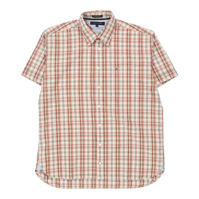 Tommy Hilfiger Checked Short Sleeve Shirt - XL Multicoloured Cotton
