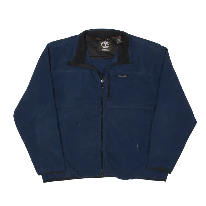 TIMBERLAND Fleece Jacket Blue Mens 2XL