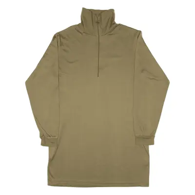 TEXTILES VERTRAUEN Swiss Military T-Shirt Green 1/4 Zip Long Sleeve Mens L