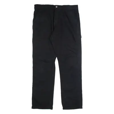 DICKIES Carpenter Cargo Mens Trousers Black Regular Straight W34 L32