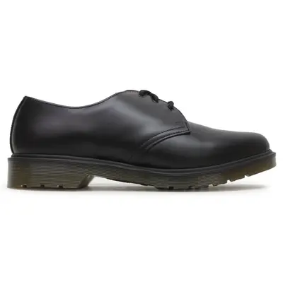 Dr. Martens 1461 PW Smooth 3-Eye Leather Unisex Lace Up Shoes - Black - Size:US 10 Women / 9 Men