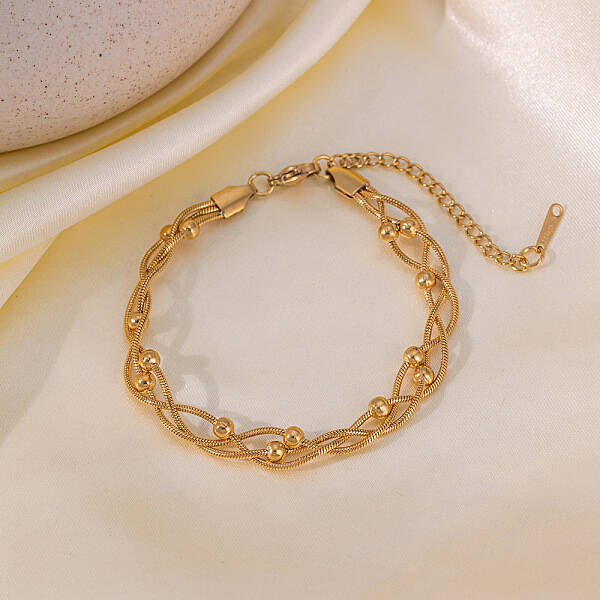 304 Stainless Steel Snake Chain Bracelets for Women