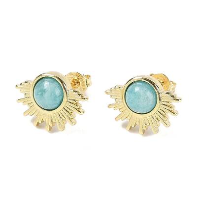 Natural Amazonite Stud Earrings