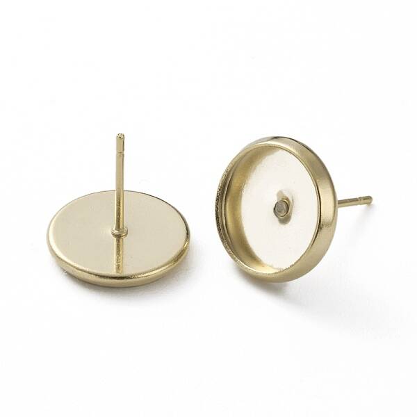 Brass Stud Earring Settings