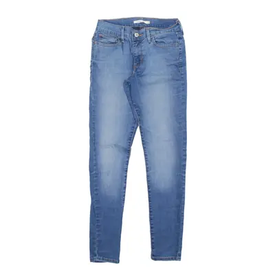 LEVI'S 710 Jeans Blue Denim Slim Skinny Stone Wash Womens W27 L30
