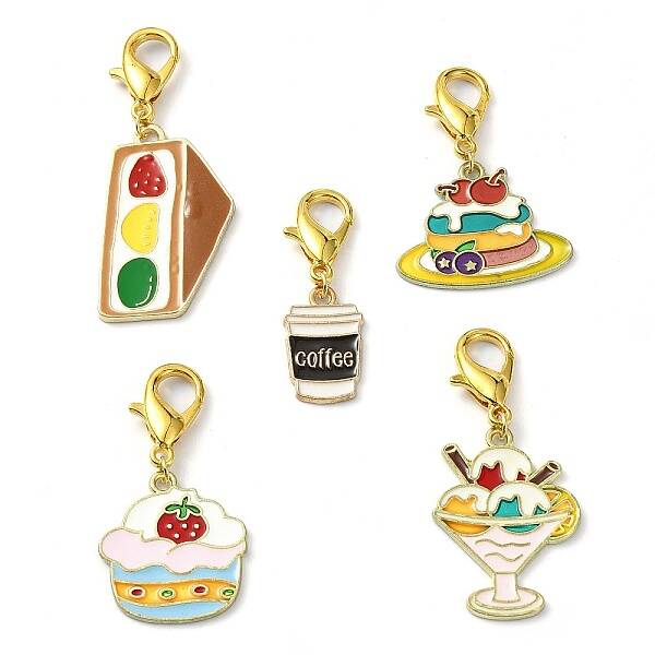 Alloy Food Enamel Pendants Decorations