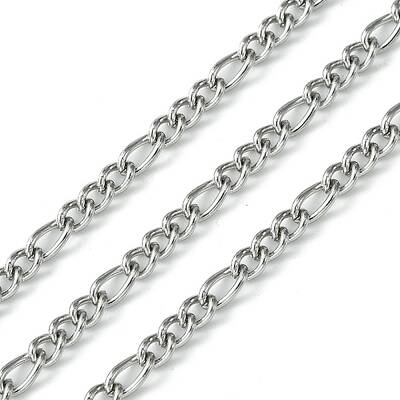Tarnish Resistant 304 Stainless Steel Figaro Chains