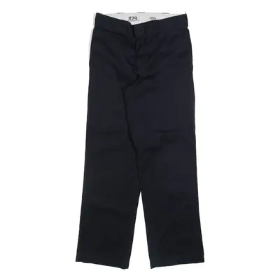 DICKIES 874 Workwear Mens Trousers Black Regular Straight W28 L29