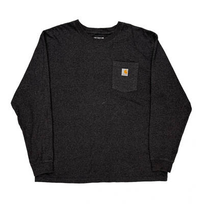 Carhartt Long Sleeve T-Shirt - XL Black Cotton Blend