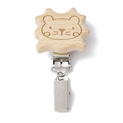 Iron ID Card Clips with Wood Animal