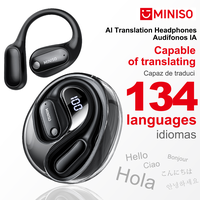 MINISO MS190 Translation Earbuds, Supports Real-Time Translation in 134 Languages With APP, Bluetooth 6.0 Earphones, Audio Wi...