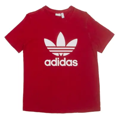 ADIDAS Boys T-Shirt Red 16Y