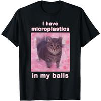 I Have Microplastics in my Balls Funny Cat Meme T-shirt, Gift for Woman, Ironic Cats Shirt, Stupid Silly Gifts, Goofy Ahh Cat...