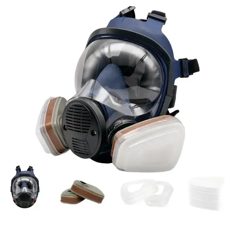 Reusable Anti-fog Anti-poison Full Face Mask, 17 In 1 Full Face Mask, Including 1 Count Full Face & 2 Counts Mask Filter Box ...