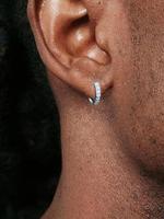 Rhinestone Decorated Hoop Earrings (1 Pair), Elegant All-match Jewelry for Girls Gift, Female Classic Fashion Accessories for...