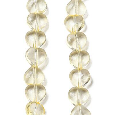 Baking Paint Transparent Glass Beads Strands