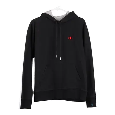Champion Hoodie - Medium Black Cotton Blend