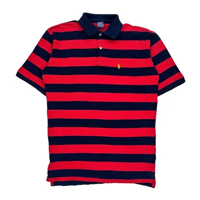 Polo By Ralph Lauren Striped Polo Shirt - XL Navy Cotton