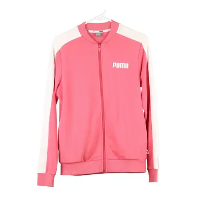 Puma Zip Up - Medium Pink Cotton Blend