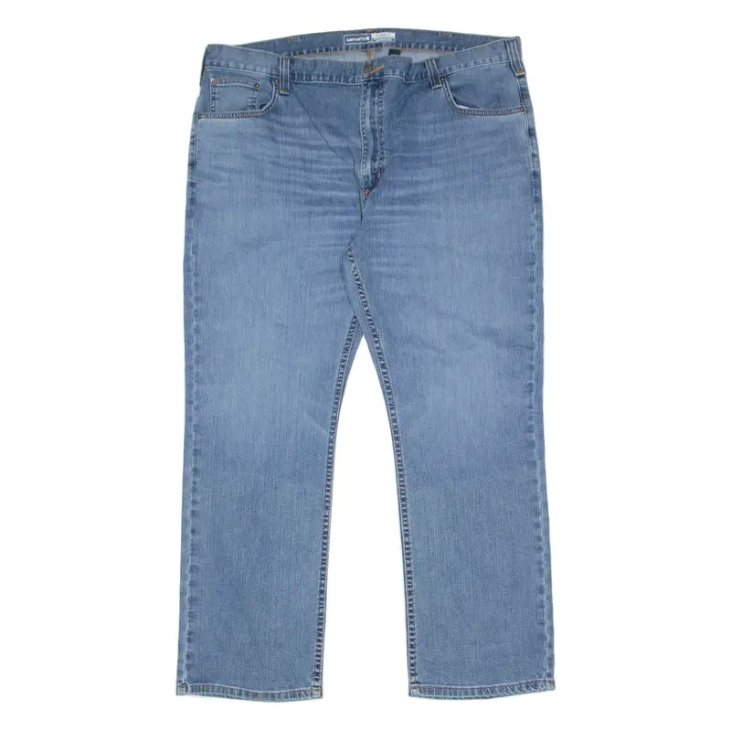 CARHARTT Workwear Mens Jeans Blue Relaxed Straight Stone Wash W42 L30