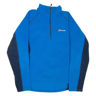 BERGHAUS Mens Fleece Blue 1/4 Zip L