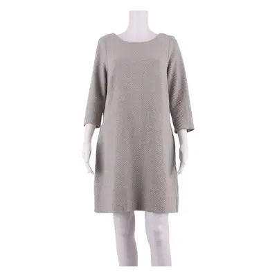 GANNI Womens Fit & Flare Dress Grey Knee Length L